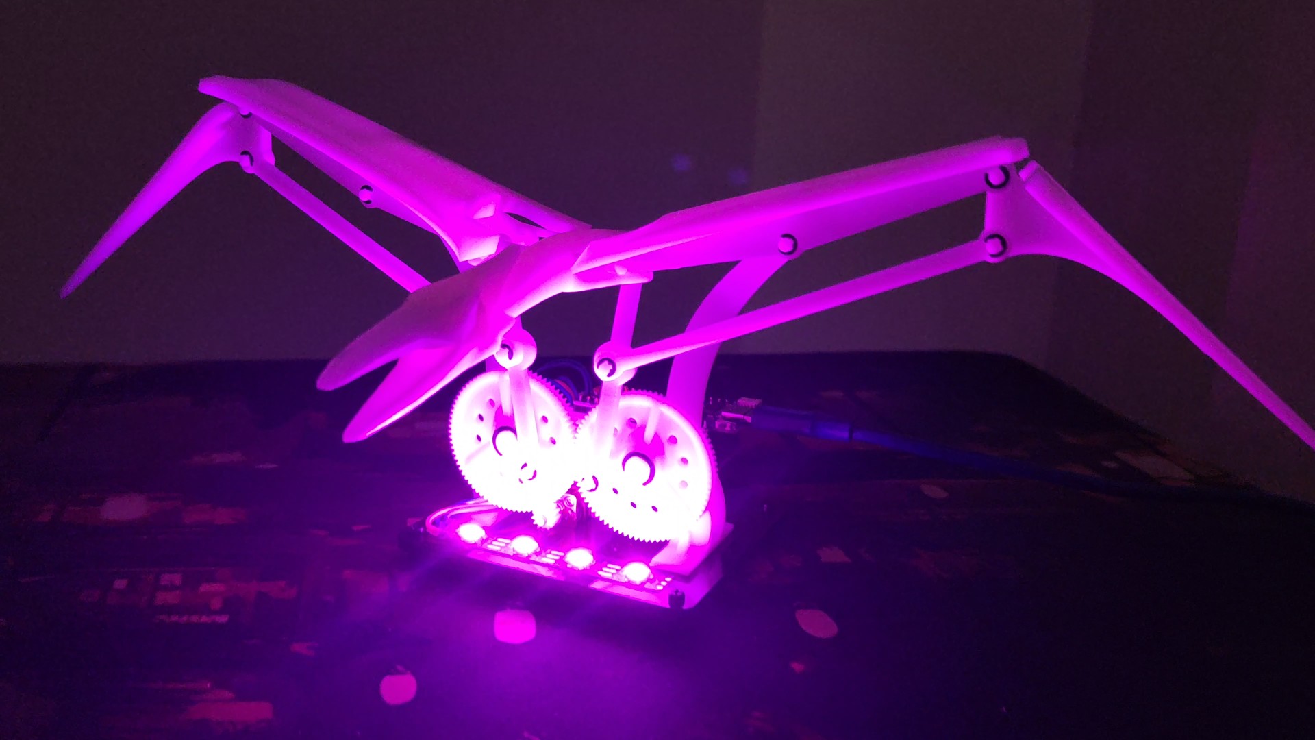 Kinetic Pterodactyl: Light, Motion & Code
