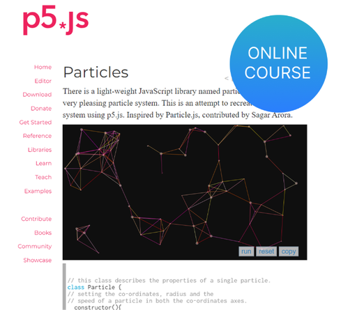 JavaScript with P5js. Basic. ONLINE